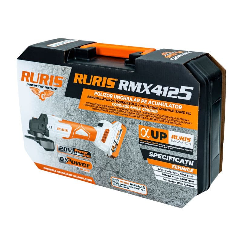RURIS aku uhlová brúska RXM 4125